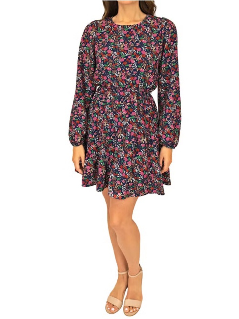 Draper James Women Long Sleeve Tiered Dress,Multi, S(4-6),M (8-10)& L(12-14)-NWT
